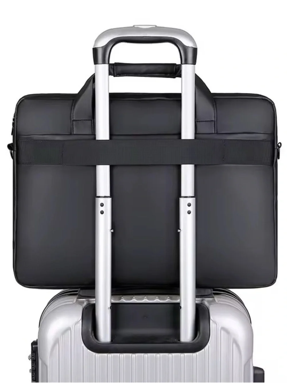 Men's Professional Grey Lap Top Briefcase Bag with Shoulder Strap
